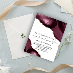 Evento boda Código QR Borgoña Oro Blanco