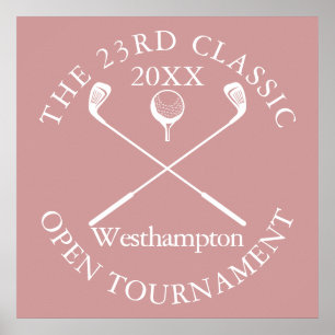 Evento Clásico Torneo de Golf Señal Rosa Polvo Ros