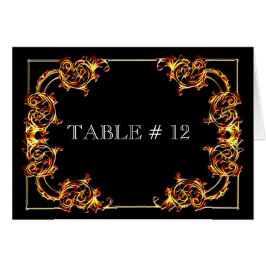 Evento de boda de números de tabla negra y dorada