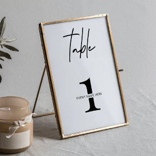Evento de cena de gala para número de mesa Minimal