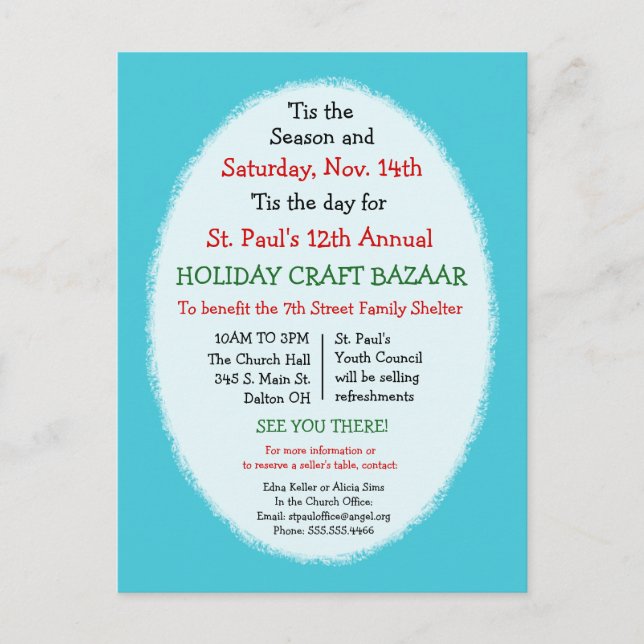 Evento de feriado de invierno, Fiesta, Invitación  (Anverso)