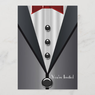 Evento formal Black Tuxedo Invitaciones negras