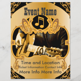 Evento musical Vintage Gold Flyer