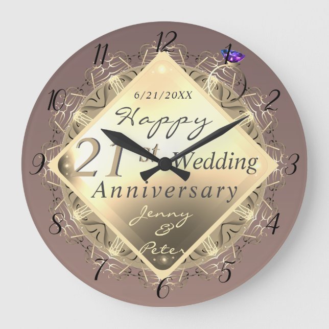 Evento personalizado Reloj de pared acrílico de Em (Anverso)