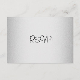 Eventos de la tarjeta de respuesta RSVP Plata de l