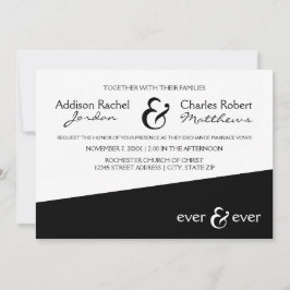 Ever & Ever Ángulo Negro - Invitación de Boda