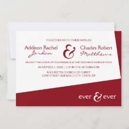 Ever & Ever Borgoña Ángulo - Invitación de Boda