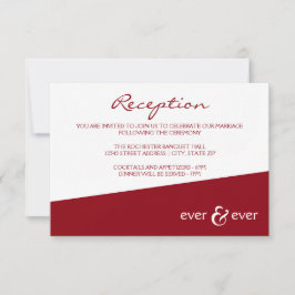 Ever & Ever Borgoña Ángulo - Invitación de Recepci