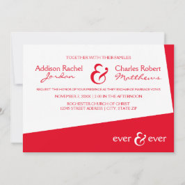 Ever & Ever Red Angle - Invitación de Boda