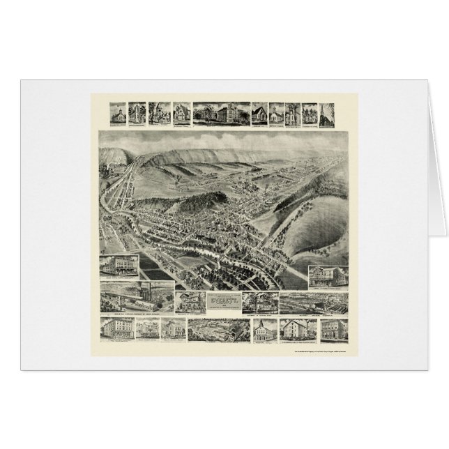 Everett, mapa panorámico del PA - 1905 (Anverso (Horizontal))