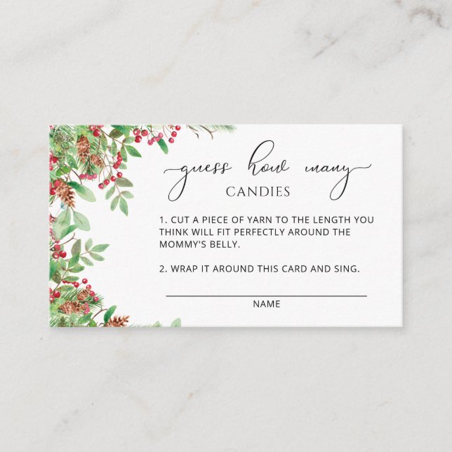 Evergreen Adivinar Cuántas Tarjetas De Alojamiento (Anverso)