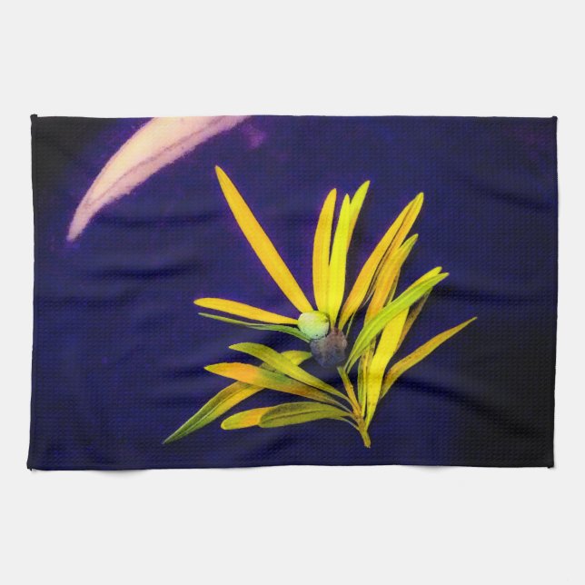 Evergreen en toallas de cocina azul (Horizontal)