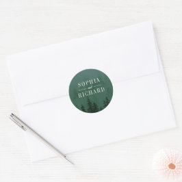 Evergreens Forest Dark Green Boda Sello para sobre