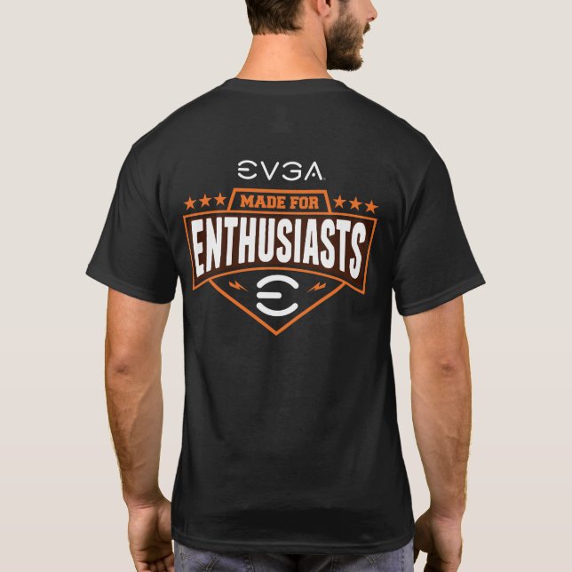 EVGA "Hecho para entusiastas" Camiseta negra (Reverso)