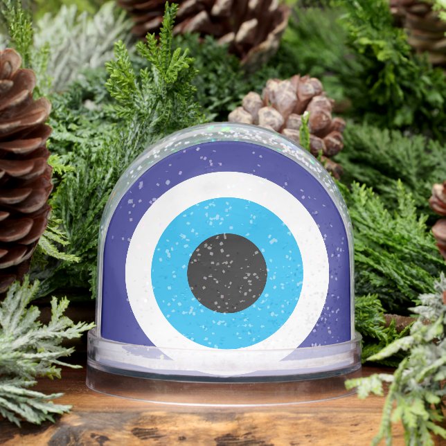 Evil Eye Blue Mati regalo de globo de nieve person (Invierno)