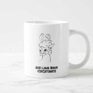 Evitar la taza de café de drama de llama