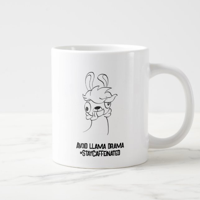Evitar la taza de café de drama de llama (Derecha)