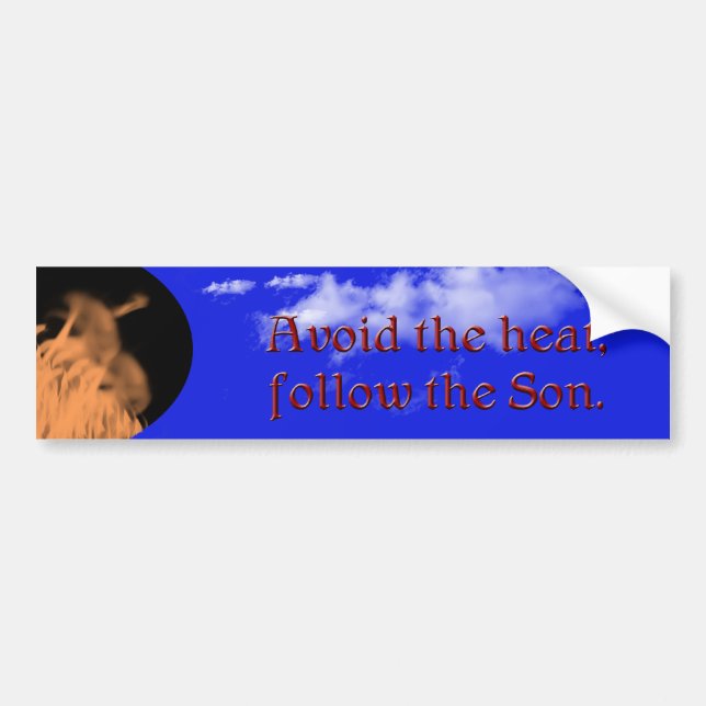 Evite el calor - pegatina para el parachoques (Frente)