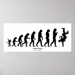 Evolución darwiniana del Poster de arte Rap "RAPPE