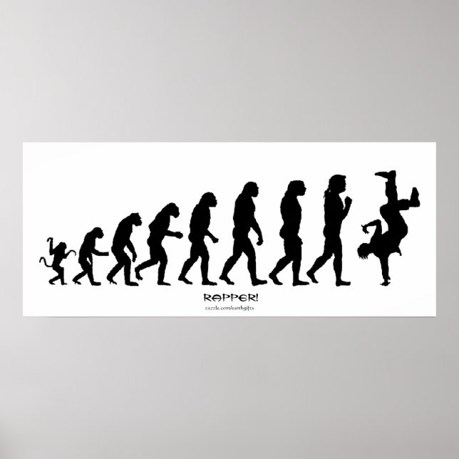 Evolución darwiniana del Poster de arte Rap "RAPPE (Frente)