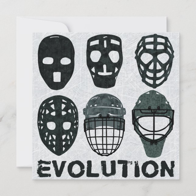 Evolución de la máscara de gafas de hockey (Anverso)
