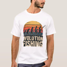 Evolución de la Pesca - Camiseta Retro del Pescado
