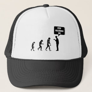 Evolución divertida del gorra del hombre