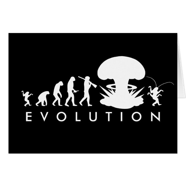 Evolution of Man & Cockroach Funny Evolution Chart (Anverso (Horizontal))