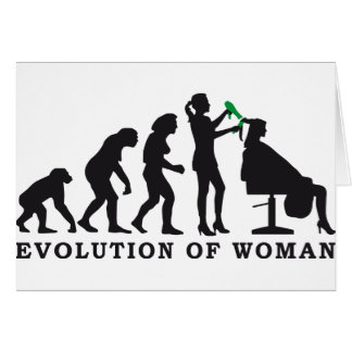 evolution of woman female hairdresser