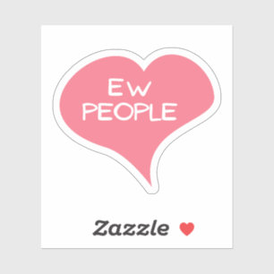 EW PEOPLE Love Heart Vinyl Pegatina