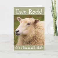 ¡Ewe Rock! Tarjeta de cumpleaños de oveja