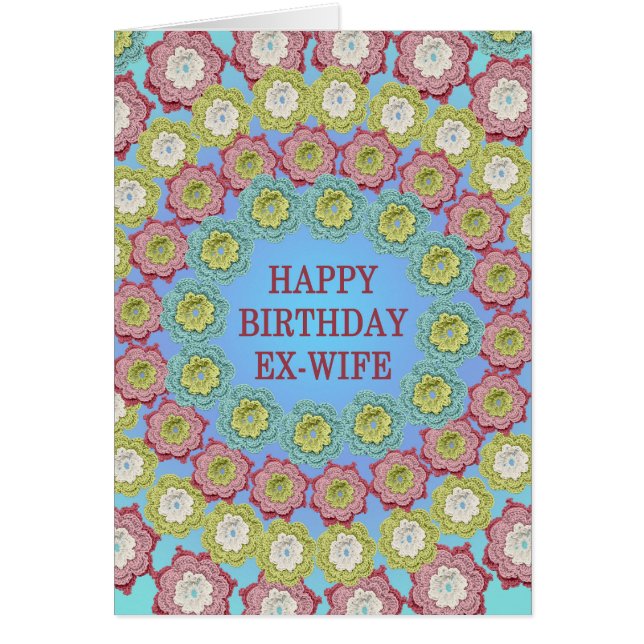 Ex esposa Birthday Crochet Flowers (Frente)