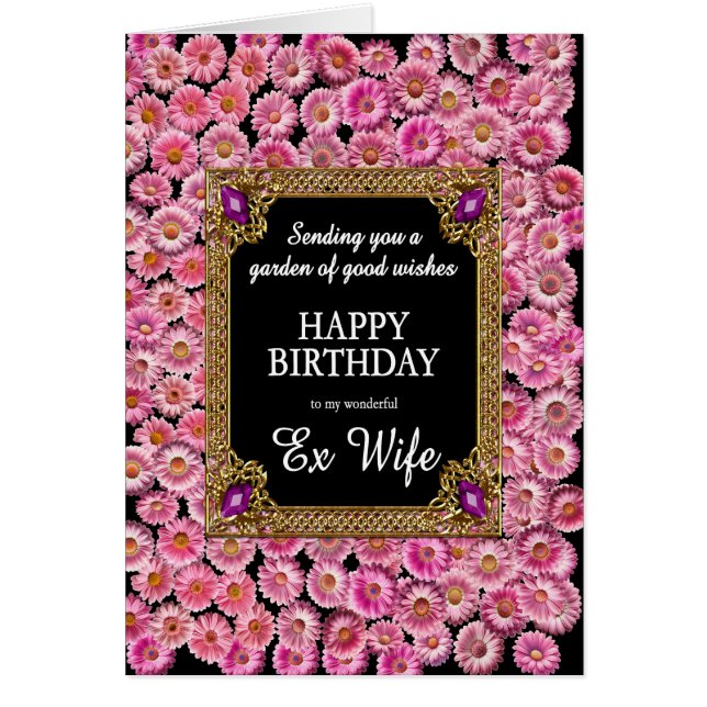 Ex esposa Birthday Pink Daisies (Frente)