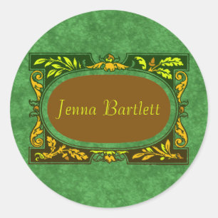 Ex Libris Cartouche Pegatina