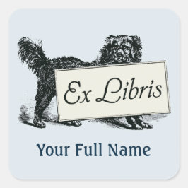 Ex Libris de Perro Antiguo, Etiqueta de Libro