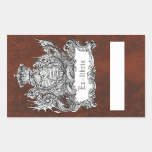 Ex-Libris Dragon Bookplate Pegatina