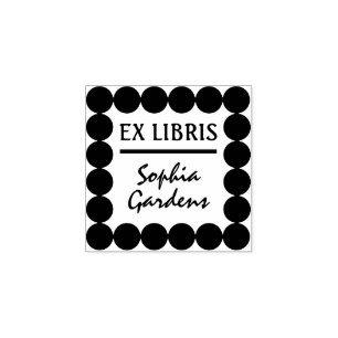 Ex Libris Sello moderno de caucho