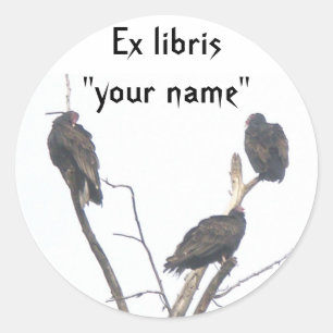Ex Pegatinas de Libris Buzzards a Personalizar