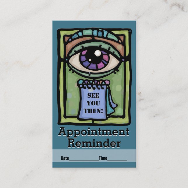 Examen de Optometrist.Ophthalmologists.Eye. Cita (Anverso)