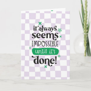 Exámenes de tarjetas de felicitación imposibles de