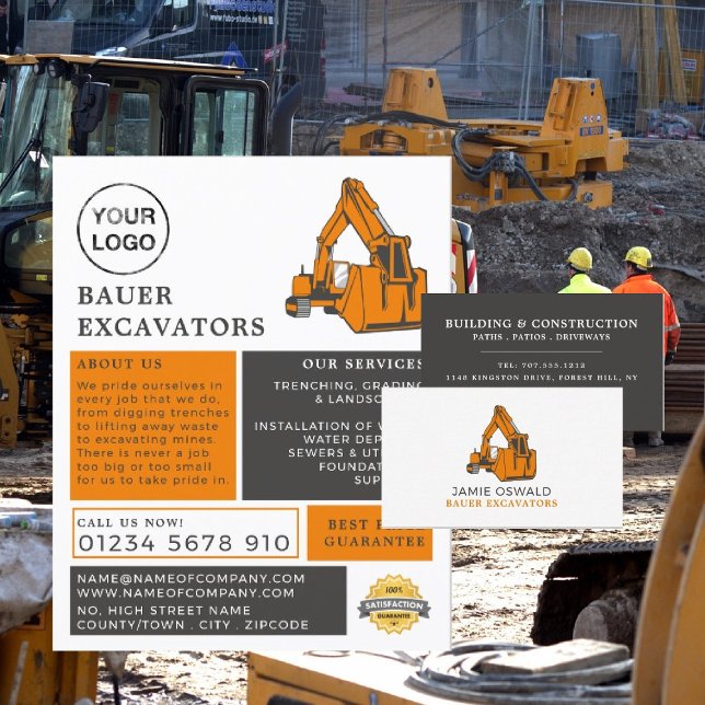 Excavador clásico, publicidad de constructores (Subido por el creador)