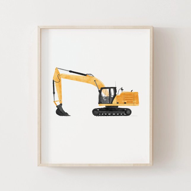 Excavadora Amarilla Decoración para Habitación de  (Subido por el creador)