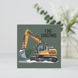 Excavadora de Navidad Cavo Santa Niño Divertido Ki