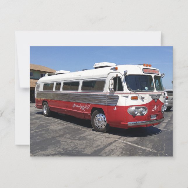 Excelente foto de un autobús retro (Anverso)