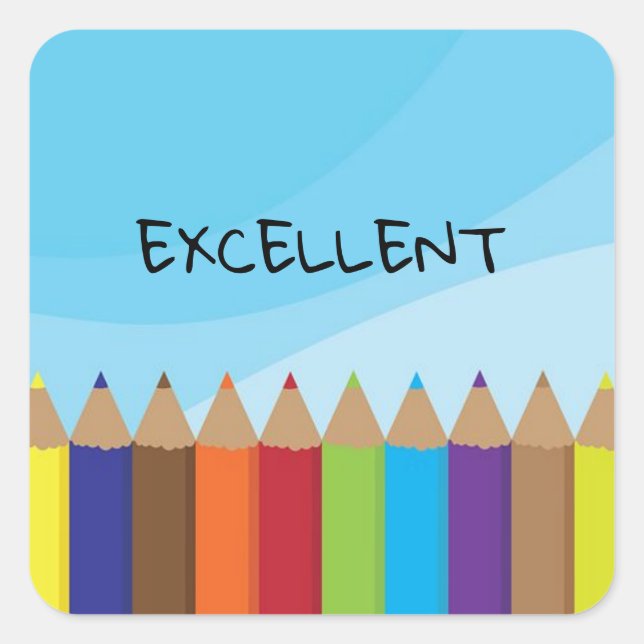 Excelente Pegatina escolar (Anverso)