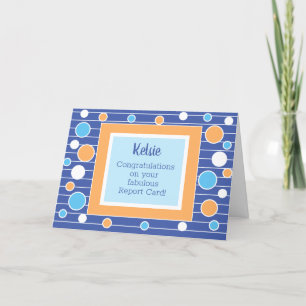 ¡Excelentes felicitaciones por la tarjeta de repor