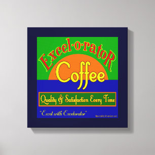 Excelorator Retro Café Arte Lienzo envuelto