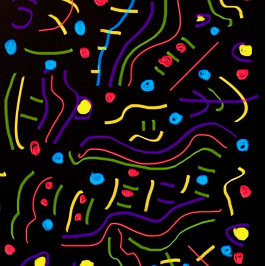 Excitación arte en el muro