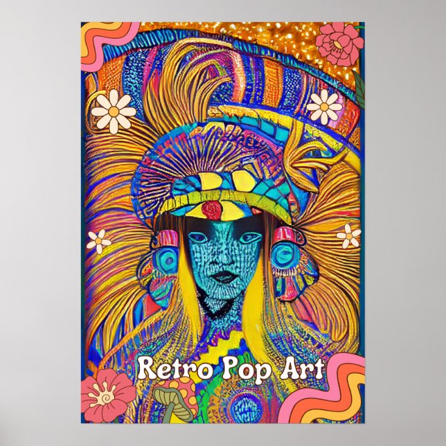 Excitante Poster de diseño de arte pop de los años (Frente)