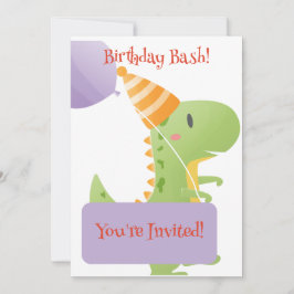 Excitantes invitaciones de cumpleaños de dinosauri